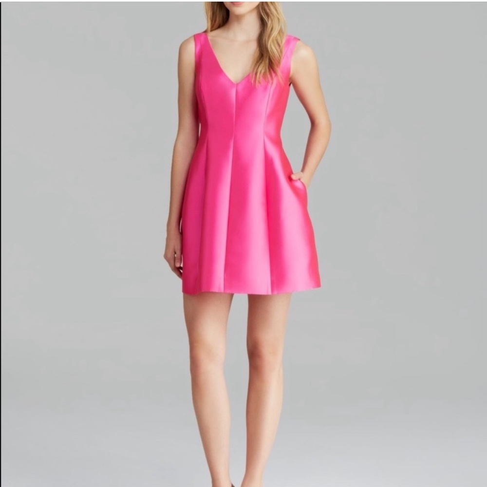 Kate Spade Hot Pink Structured Silk Mini Dress 4